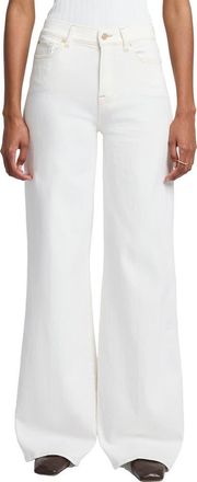 7 For All Mankind Lotta High Waist Wide Leg Jeans in Sugar at Nordstrom, Size 30