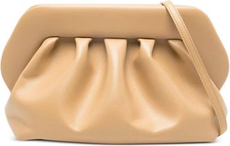 Themoir&egrave; Bios Gathered Clutch - Dames - Clutches - Beige - ONE Size - Leer - Tassen