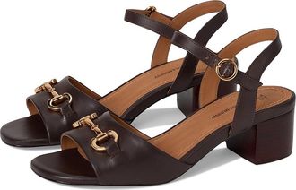 Johnston & Murphy Edith Bit Sandals Womens Wedge Shoes Dark Brown : 6.5 M, Leather