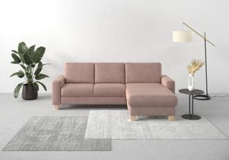 HOME AFFAIRE Ecksofa »Summer L-Form« mit Recamiere, mit oder ohne Bettfunktion und Bettkasten, Cord-Bezug