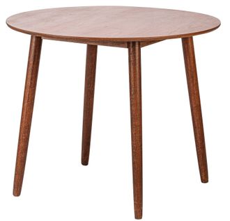 Nordlys Round Scandinavian Design Dining Table Wood in Dark Brown