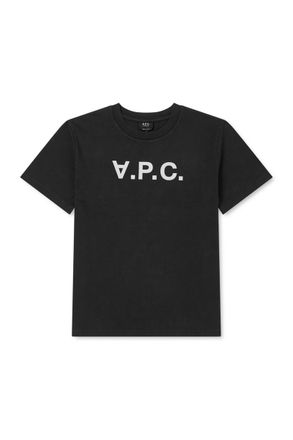 A.P.C. Standard Grand VPC Logo-Flocked Organic Cotton-Jersey T-Shirt
