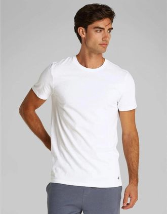 Calvin Klein Mens Calvin Klein 3-Pack 100% Cotton Crew Neck T-Shirts, White - Size: 36
