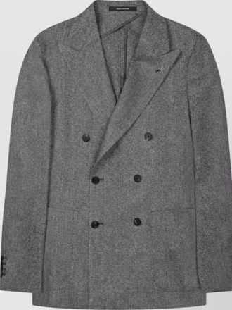 Tagliatore cashmere-blend double-breasted suit jacket
