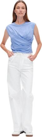 Baum Und Pferdgarten Jaliyah Wrap Top In Wedgewood Blue
