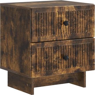 vidaXL Armario De Noche Con Caj&oacute;n Roble Ahumado 43 X 34,5 X 47,5 Cm Vidaxl