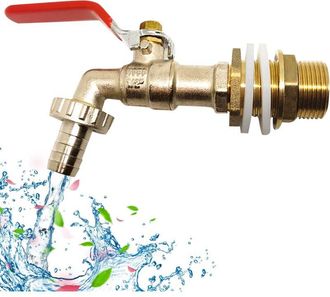OEM [mai Usato]rubinetto Per Serbatoio Da 1000 Litri, Rubinetto Per Raccolta Acqua Piovana, Adattatore Per Serbatoio Da 1/2 (13 Mm), Adattatore Di Scarico