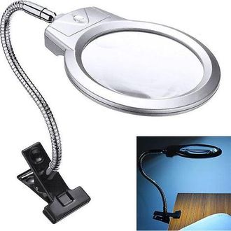 OEM Lupa Con Clip Y Lente Led Grande, L&aacute;mpara De Escritorio J