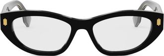 Fendi Rechthoekige bril Roma Collectie - unisex - Brillen - Zwart - ONE Size - Accessoires