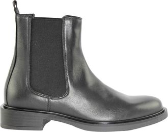 Marco Ferretti Zwarte Leren Beatles Schoenen - Dames - Chelseaboots - Zwart - 37 EU - Leer - Schoenen