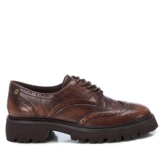 Xti Womens Leather Moccasins In Brown