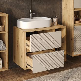 Vicco Mueble Bajo Lavabo Viola, Roble Artesanal, 80 X 60 Cm, Vicco