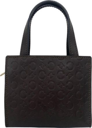 Celine Brown Leather Handbag Tote Bag (Pre-Owned)