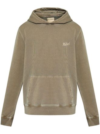 Woolrich logo-embroidered hoodie - Green