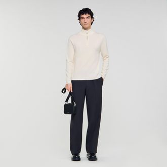 Sandro Wool jumper with zip collar