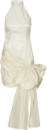 Rotate Abito corto con fiocco - Bianco