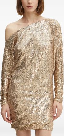 Marciano Abito corto monospalla con paillettes - Oro