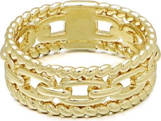 Adornia 14K Gold Plated Triple Band Ring at Nordstrom Rack, Size 8