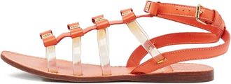 Tory Burch Sandali trasparenti con suola piatta - Arancione