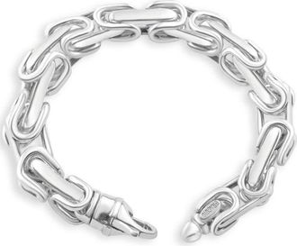 Pompeii3 Mens 14k Gold (140gram) or Platinum (263gram) 10.5mm Link Byzantine Bracelet 9