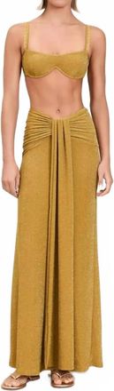 Devon Windsor Dottie Skirt In Gold