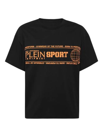 Plein Sport logo-print round-neck T-shirt - Black