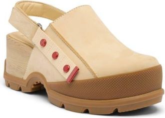 Sorel ROAMN RBR Clog in Caribou Beige/Gum at Nordstrom, Size 8
