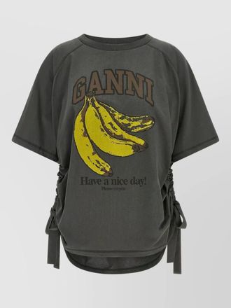 Ganni graphic cotton short-sleeve t-shirt