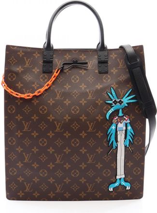 Louis Vuitton Black Brown Multi-Color Coated Canvas Leather Handbag Tote Bag (Pre-Owned)