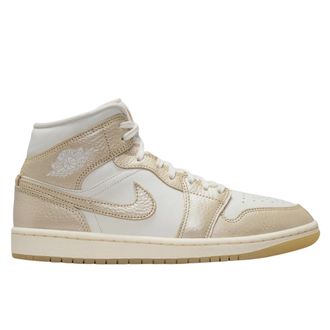 Nike Air Jordan 1 Mid Se Metallic Team Gold Sneakers