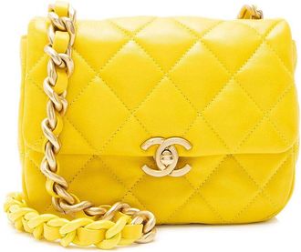 Chanel Yellow Lambskin Candy Chain Mini Flap Bag (Authentic Pre-Loved)