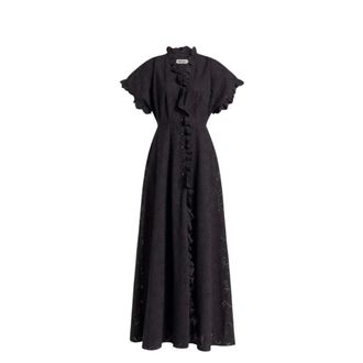 Alberta Ferretti Dames, Jurken, Zwart, Maat: M Katoen