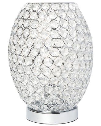 Lalia Home Elipse Crystal Decorative Curved Accent Uplight Table Lamp