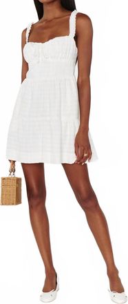 Show me your Mumu Rosie Mini Dress In White Cottage Gingham
