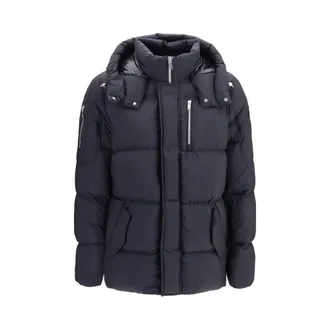 Moose Knuckles Black Nylon Full-Length Mens Jacket