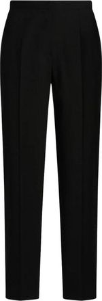 Kiton Tailored wollen broek - Dames - Straight fit broeken - Zwart - M - Wol - Broeken