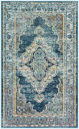 Safavieh Alfombra azul/amarillo 122 x 183 cm