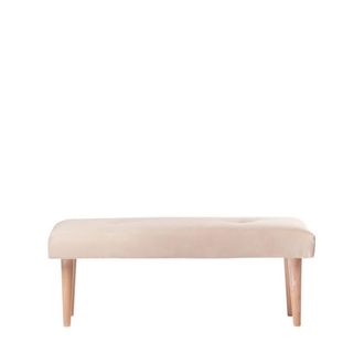 Klast Banco de tela beige 100x40 cm