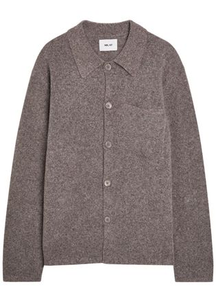 Nn.07 Jonas Brushed Wool-blend Overshirt - Light Brown - Xxl