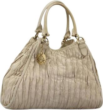 Bally Pre-owned Shoulder Bags, female, Beige, Size: ONE SIZE Pre-owned Leather handbags