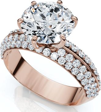 Pompeii3 Certified 2 1/2Ct Kayle Diamond Engagement Ring 14k Gold or Platinum Lab Grown