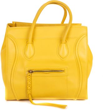 Celine Pre-owned Womens Large Phantom Luggage Shoulder Bag - Yellow - One Size