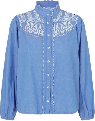 Lollys Laundry Blouses - Dames - Blouses - Blauw - XS - Overhemden