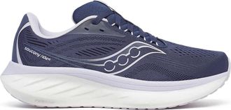 Saucony Womens Ride 18 Running Shoes In Navy/aster