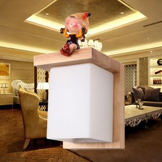 OEM L&aacute;mpara De Pared Led Lightess Para Interiores, L&aacute;mpara De Pared De Madera Creativa, Iluminaci&oacute;n Vertical Y Ascendente Para Habitaci&oacute;n Infantil, Escale