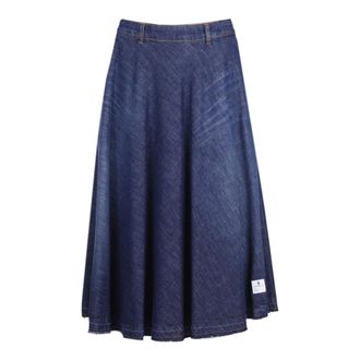 Department Five Denim Skirts, female, Blue, Size: W28 Gonna in denim svasata