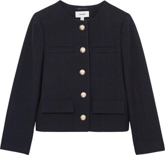 Reiss Nola Cropped Wool Jacket
