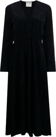 Forte_Forte Dames, Jurken, Blauw, Maat: XS Velours