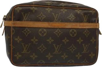 Louis Vuitton Pre-owned Canvas clutches - Dames - Vintage Clutch - Bruin - ONE Size - Leer - Vintage