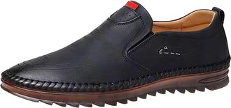 Generic Shoes Mens Slip On Leather Casual Shoes Mens Trainers Leather PU Walking Shoes Waterproof Breathable Sports Shoes Casual Mens Shoes Trainers Non-Slip 